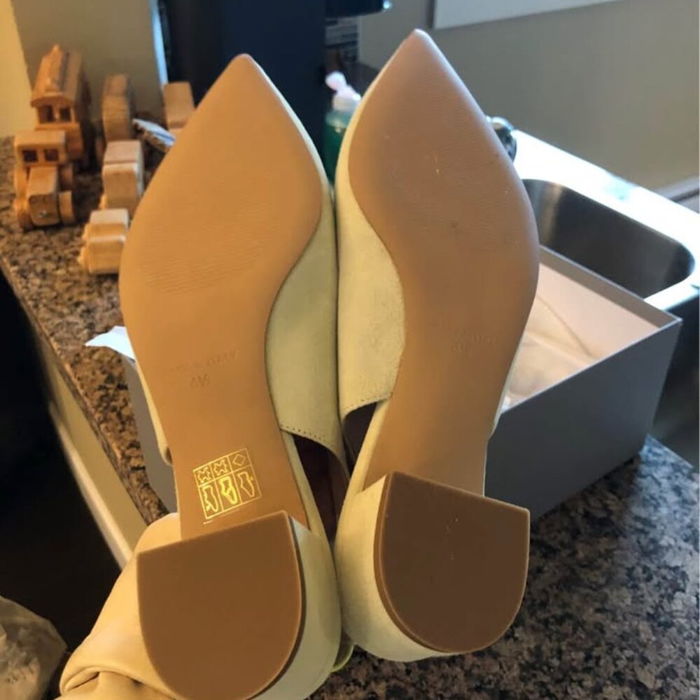 Everlane new in box light green slingback pumps size 6.5 made in Italy - Picture 3 of 3
